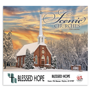 Good Value™ Scenic Churches - Stapled Calendar
