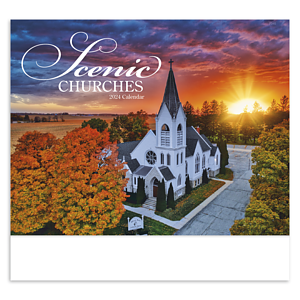 Good Value™ Scenic Churches - Stapled Calendar