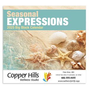 Good Value™ Seasonal Expressions Big Block - Stapled Calendar