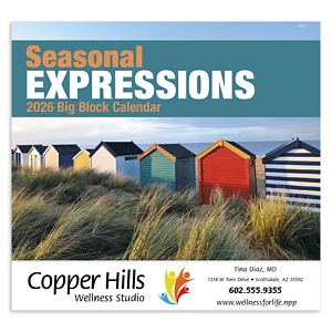 Good Value™ Seasonal Expressions Big Block - Stapled Calendar