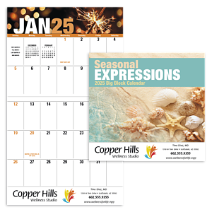 Good Value™ Seasonal Expressions Big Block - Stapled Calendar