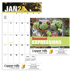 Good Value™ Seasonal Expressions Big Block - Stapled Calendar