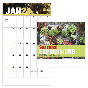 Good Value™ Seasonal Expressions Big Block - Stapled Calendar
