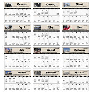 Good Value™ Daily History - Stapled Calendar