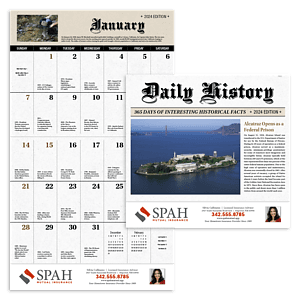 Good Value™ Daily History - Stapled Calendar