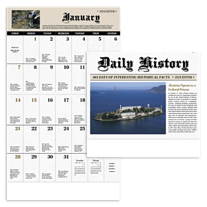 Good Value™ Daily History - Stapled Calendar
