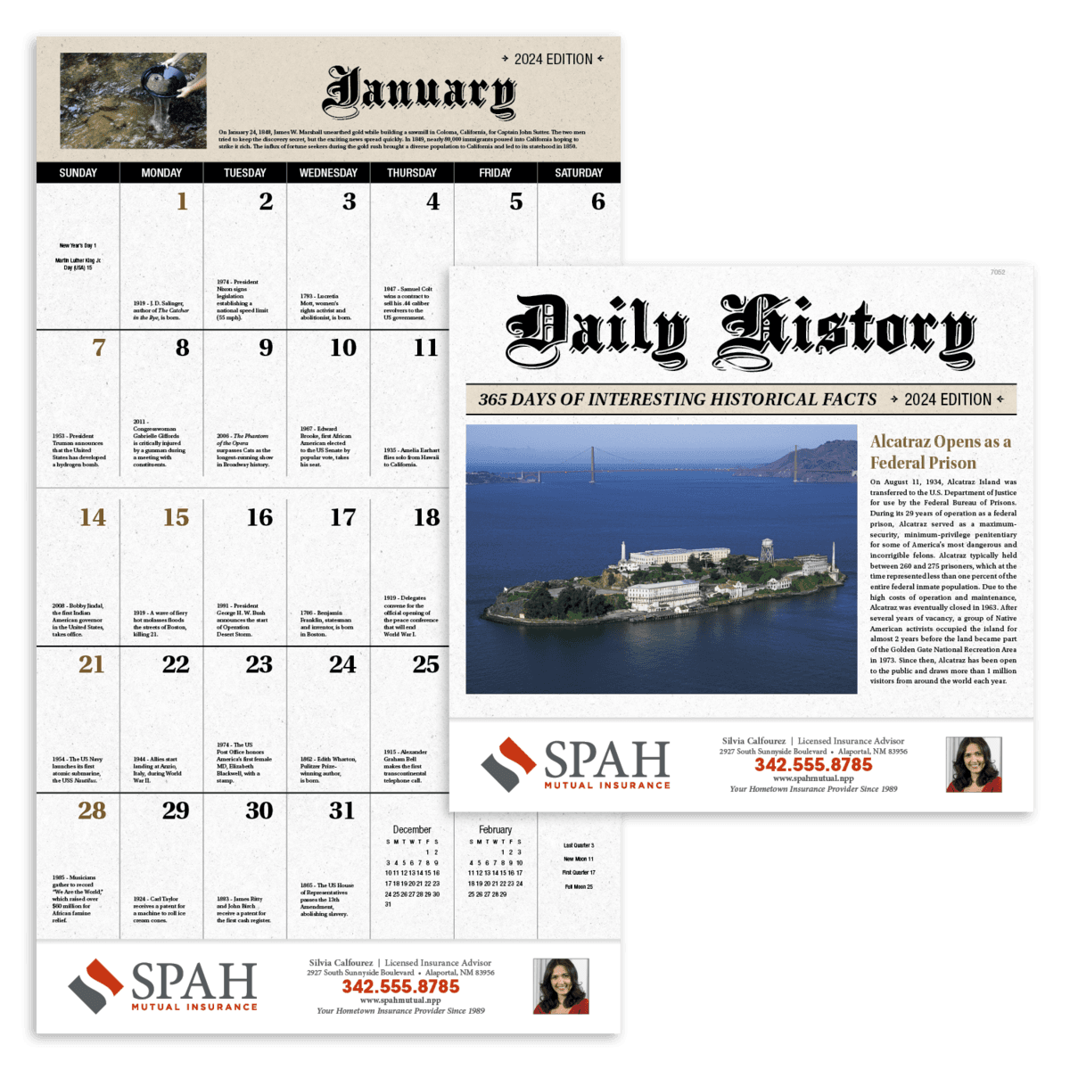 Good Value™ Daily History - Stapled Calendar