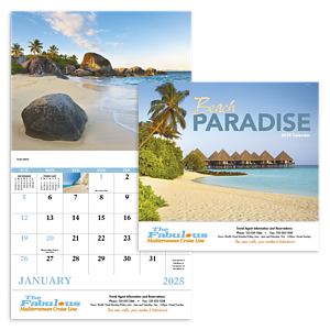 Good Value™ Beach Paradise - Stapled Calendar