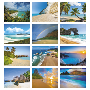 Good Value™ Beach Paradise - Stapled Calendar