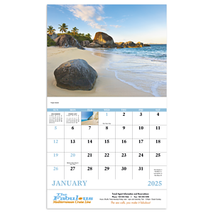 Good Value™ Beach Paradise - Stapled Calendar