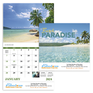 Good Value™ Beach Paradise - Stapled Calendar