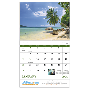 Good Value™ Beach Paradise - Stapled Calendar