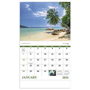 Good Value™ Beach Paradise - Stapled Calendar