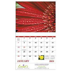 Good Value™ Flowers - Stapled Calendar