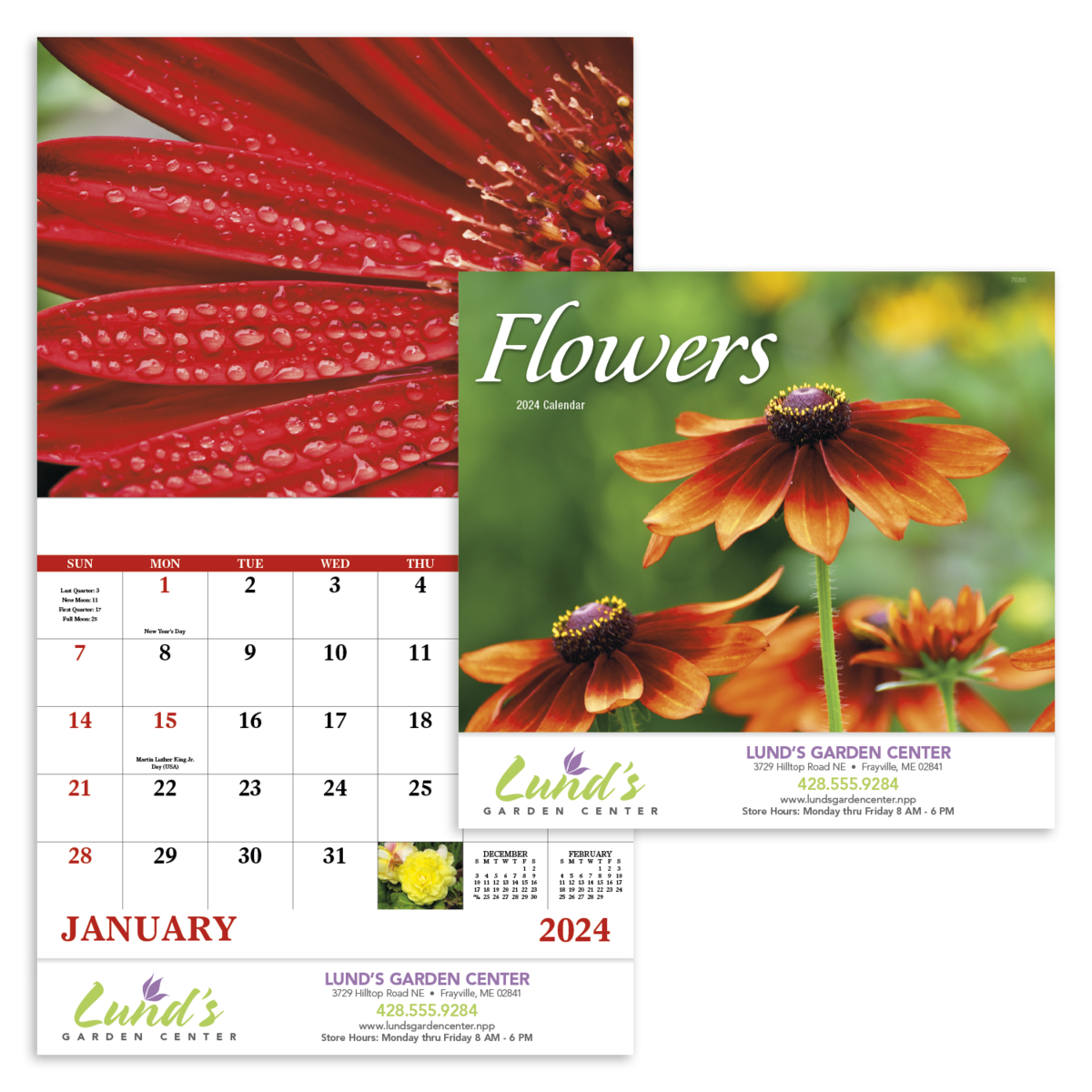 Good Value™ Flowers - Stapled Calendar