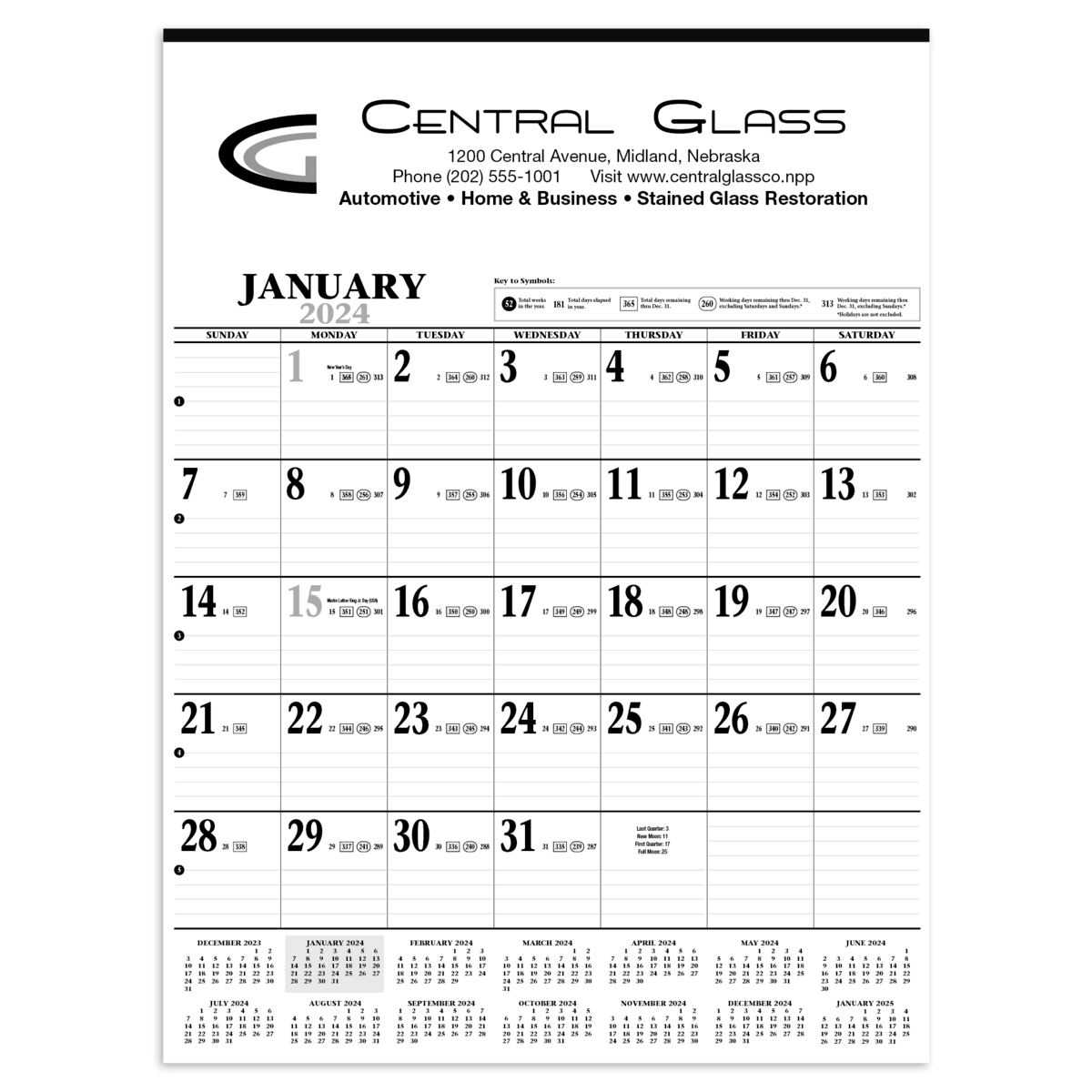 HotLine® Products Large Contractor Calendar