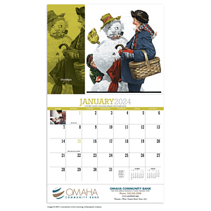 HotLine® Products Norman Rockwell Appointment Calendar - Stapled