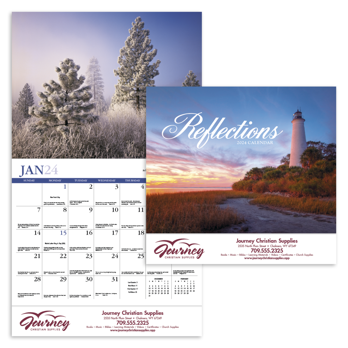 HotLine® Products Reflections (Non-Denominational) Appointment Calendar - Stapled