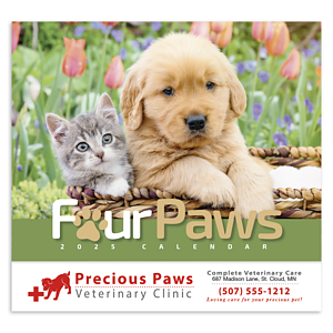 Four Paws Appointment Calendar - Stapled
