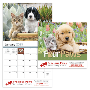 Four Paws Appointment Calendar - Stapled