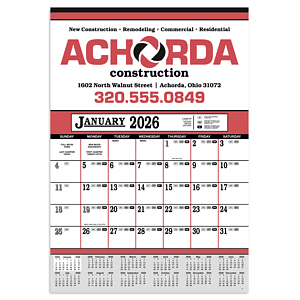 Skinner & Kennedy® Contractor's 12-Sheet Calendar