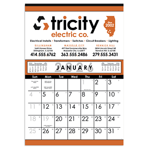 Skinner & Kennedy® Commercial 12-Sheet Calendar