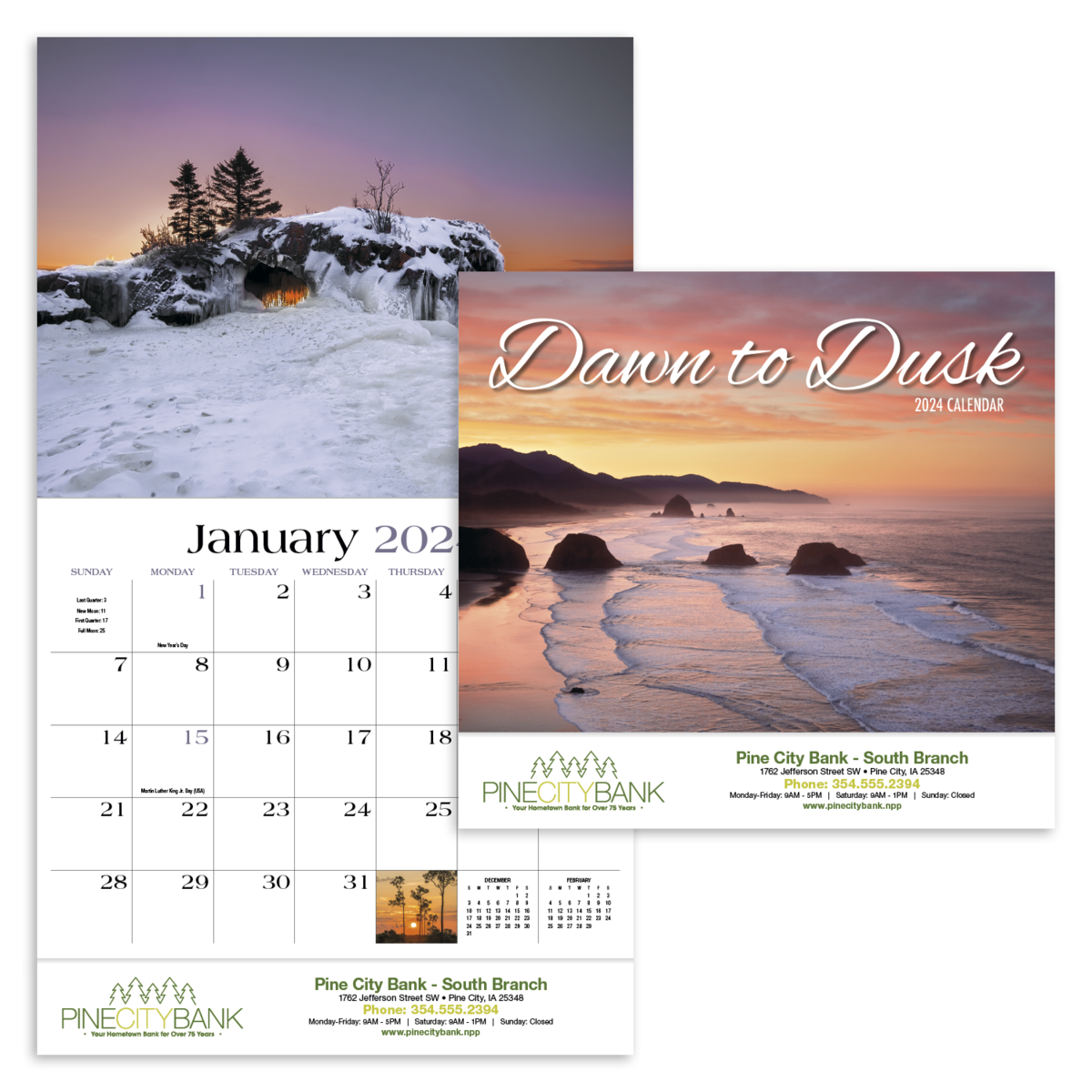 HotLine® Products Dawn to Dusk Appointment Calendar - Stapled