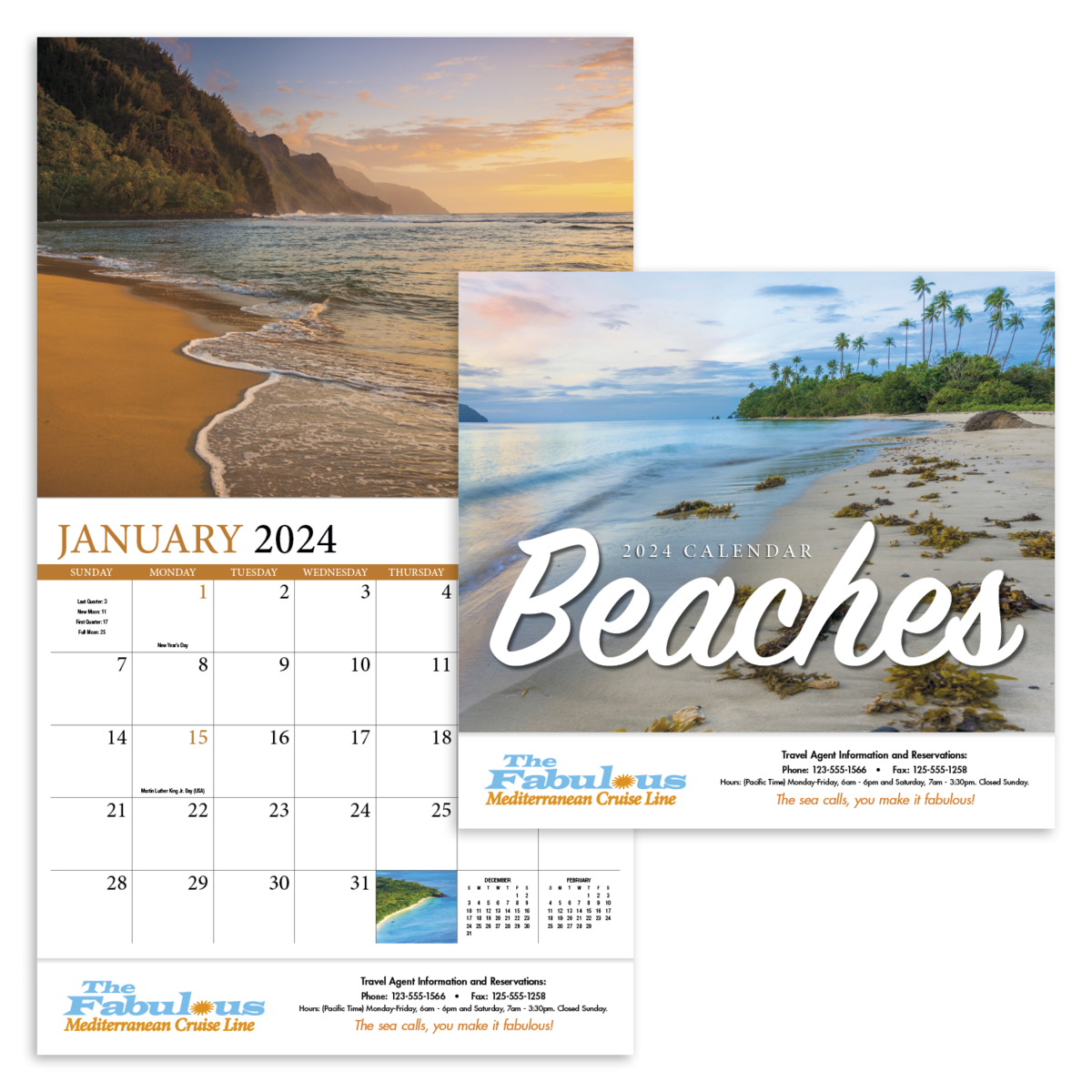 Beaches Appointment Calendar - Stapled