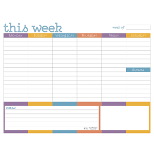 Triumph® Calendars Small Weekly Desk Pad - Colors