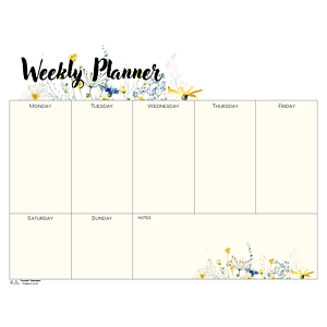 Triumph® Calendars Small Weekly Desk Pad - Floral