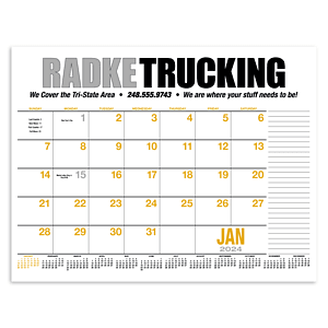 HotLine® Products 13-Month Desk Pad Calendar