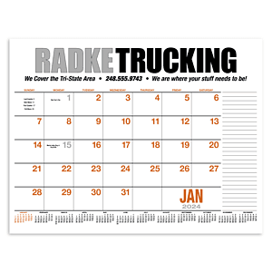 HotLine® Products 13-Month Desk Pad Calendar
