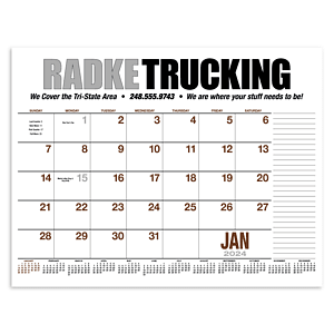 HotLine® Products 13-Month Desk Pad Calendar