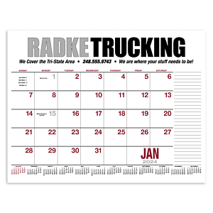 HotLine® Products 13-Month Desk Pad Calendar