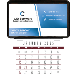 Triumph® Calendars Press-N-Stick Business Card Holder (No Imprint) With Calendar Pad