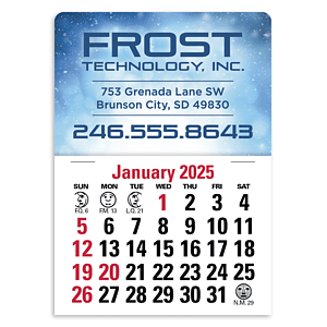 Press-N-Stick Full-Color Header Standard Calendar