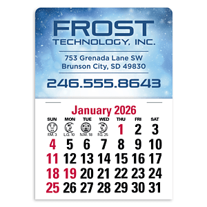 Press-N-Stick Full-Color Header Standard Calendar