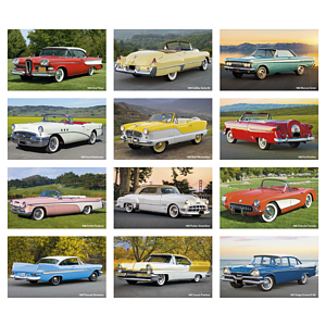 Triumph® Calendars Press-N-Stick Full-Color Header Cruisin’ Cars Calendar