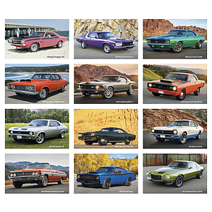 Press-N-Stick Full-Color Header Cruisin’ Cars Calendar