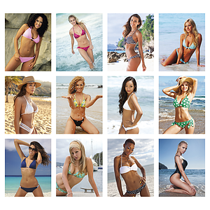 Triumph® Calendars Press-N-Stick Full-Color Header Sunshine Girls Calendar