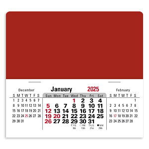 Triumph® Calendars Press-N-Stick XL Header with 3-Month Horizontal Calendar