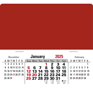 Triumph® Calendars Press-N-Stick XL Header with 3-Month Horizontal Calendar