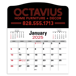 Triumph® Calendars Press-N-Stick Jumbo Header with 3-Month Calendar