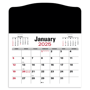 Triumph® Calendars Press-N-Stick Jumbo Header with 3-Month Calendar