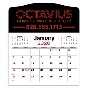 Press-N-Stick Jumbo Header with 3-Month Calendar