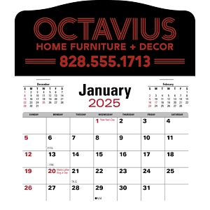Triumph® Calendars Press-N-Stick Jumbo Header with 3-Month Calendar