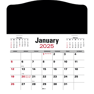 Triumph® Calendars Press-N-Stick Jumbo Header with 3-Month Calendar