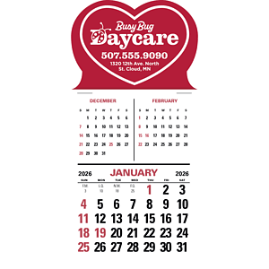 Press-N-Stick 3-Month Vertical Calendar