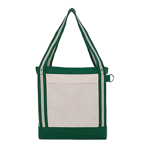 V Natural Striped Recycled Cotton Boat Bag