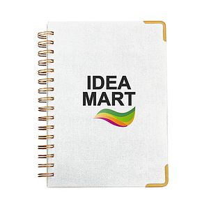 Good Value™ Woven Paper Hardback With Metal Accents Notebook